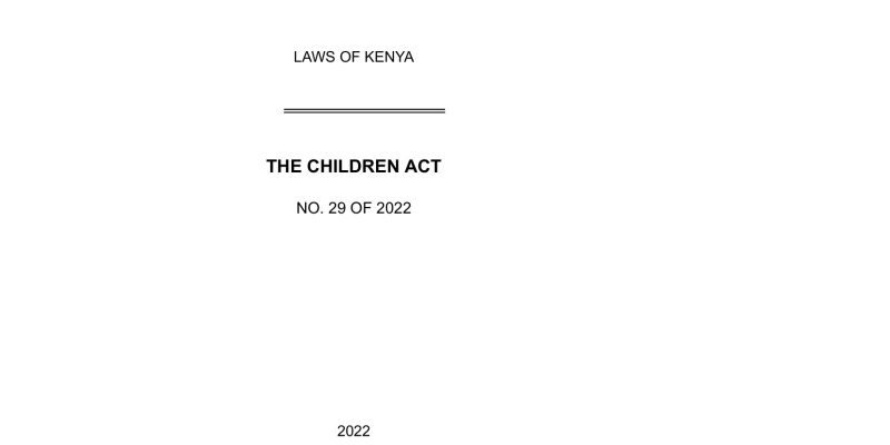 ChildrenAct 29 of 2022